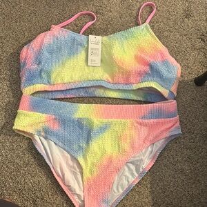Cupshe Multicolor Tie-Dye Bikini Set